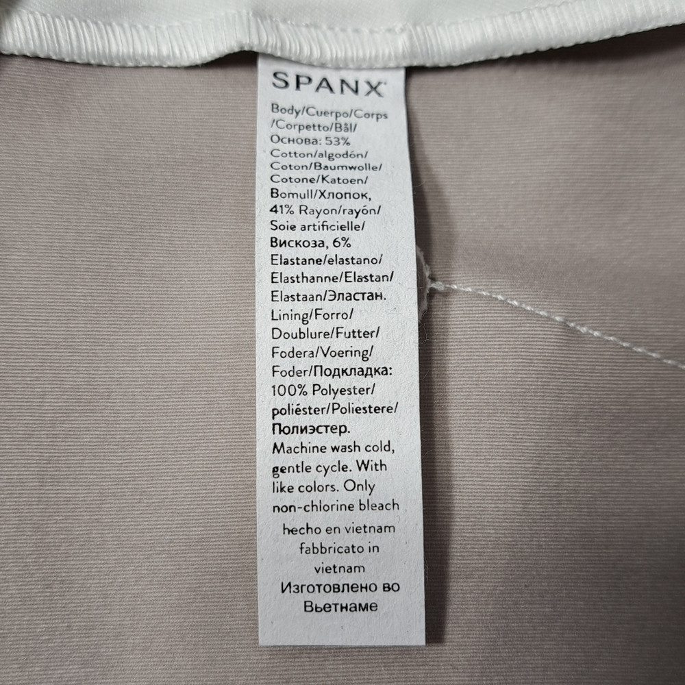 SPANX Women's Slim Straight Pants in Classic White Size L 20372R Grey Linings - Picture 10 of 16